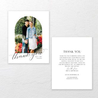 Abby and Riley thank you card wedding