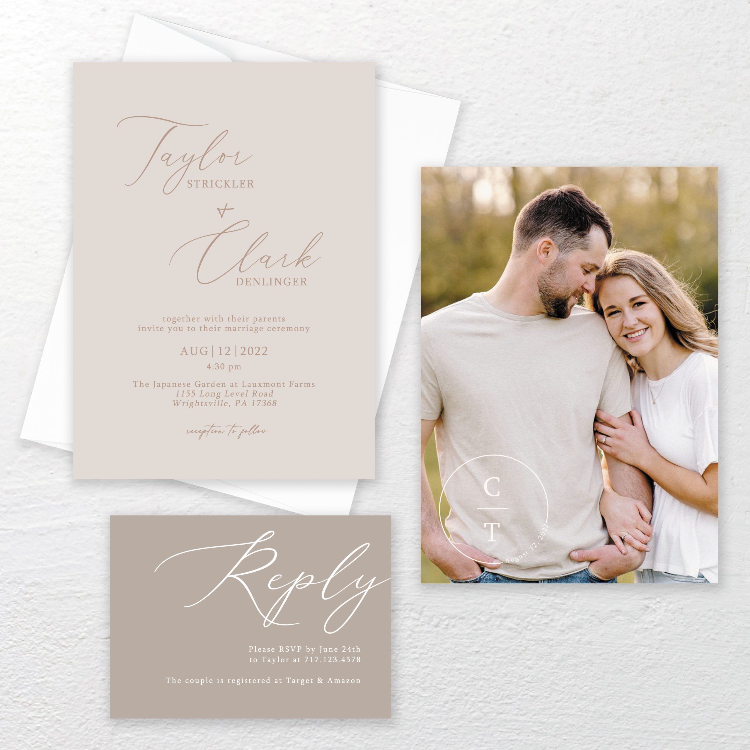 Taylor Wedding Invitation | Springhouse Creative